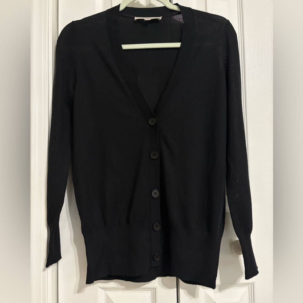 Loft Black Women's long Cardigan Sweater, Size MP